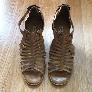 Paul Green Brown Heeled Sandal